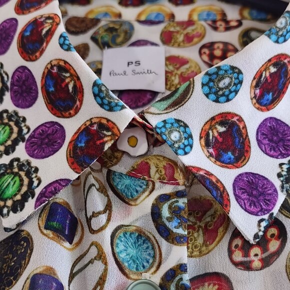 Paul Smith Tops - PS Paul Smith Multi-Spot Women's Blouse Long Sleeve Button Up